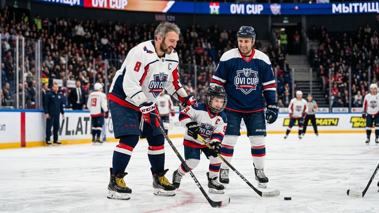 Овечкин, Ротенберг и сын Овечкина на Ovi Cup